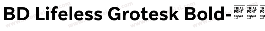 BD Lifeless Grotesk Bold字体转换